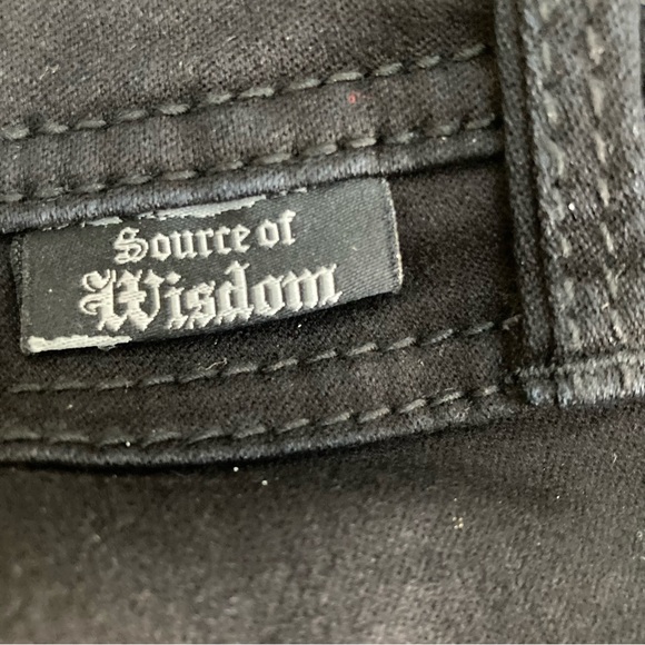 Source of Wisdom Size 24 Black English Bootcut Jeans Inseam 32 - Picture 5 of 8